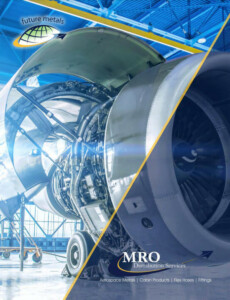 extrusions, aircraft, aerospace, metal supplier, metals the jet engine, on maintenance in a hangar, displays future metals' logo—a leader in mro distribution of rollforms, extrusions and 7075-t6 alloy aviation materials.