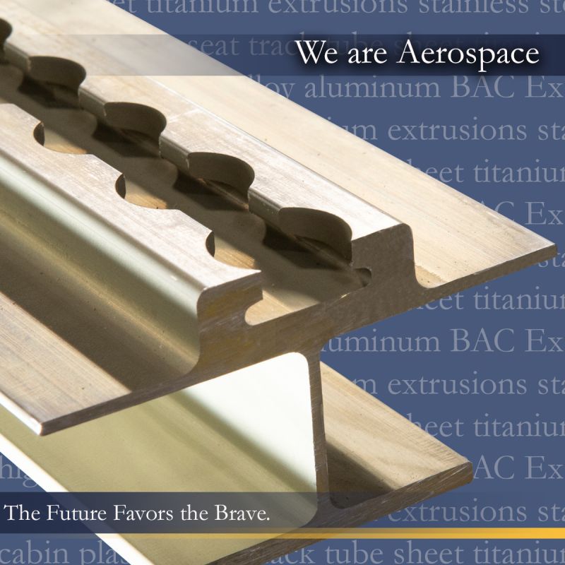 Extrusions, aircraft, aerospace, metal supplier, metals High-grade aluminum extrusions, alloy details evident, reflect Future Metals' intense dedication to the rigorous world of aerospace supply chain compliance.