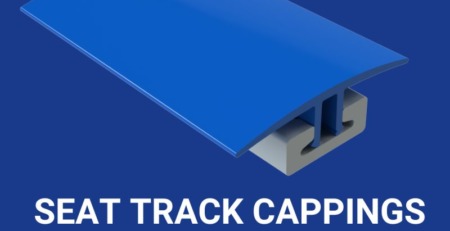future metals Future Metals' blue aircraft-grade alloy seat track cappings, search ACI site for more cabin interiors.