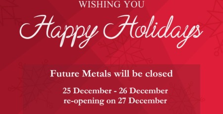 future metals 1. "Future Metals wishes you Happy Holidays! Note our closure dates for the aviation alloy supply chain."
2. "Sparkling as aircraft-grade alloy, Merry Christmas from your trusted aerospace metals supplier, Future Metals."
3. "Celebrate this holiday season with Future Metals, your number one warehouse for aerospace compliant alloys!"
4. "Sending warm wishes from a festive hanger at Future Metals – specializing in aircraft grade metal supply!"
5. "Holiday Greetings! Please note the seasonal closures at Future Metals - Your Aircraft-Alloy Specialists." 
6. "Cheers to a festive season and reliable aircraft metals deliveries with us at the soon-to-reopen Future Metals!