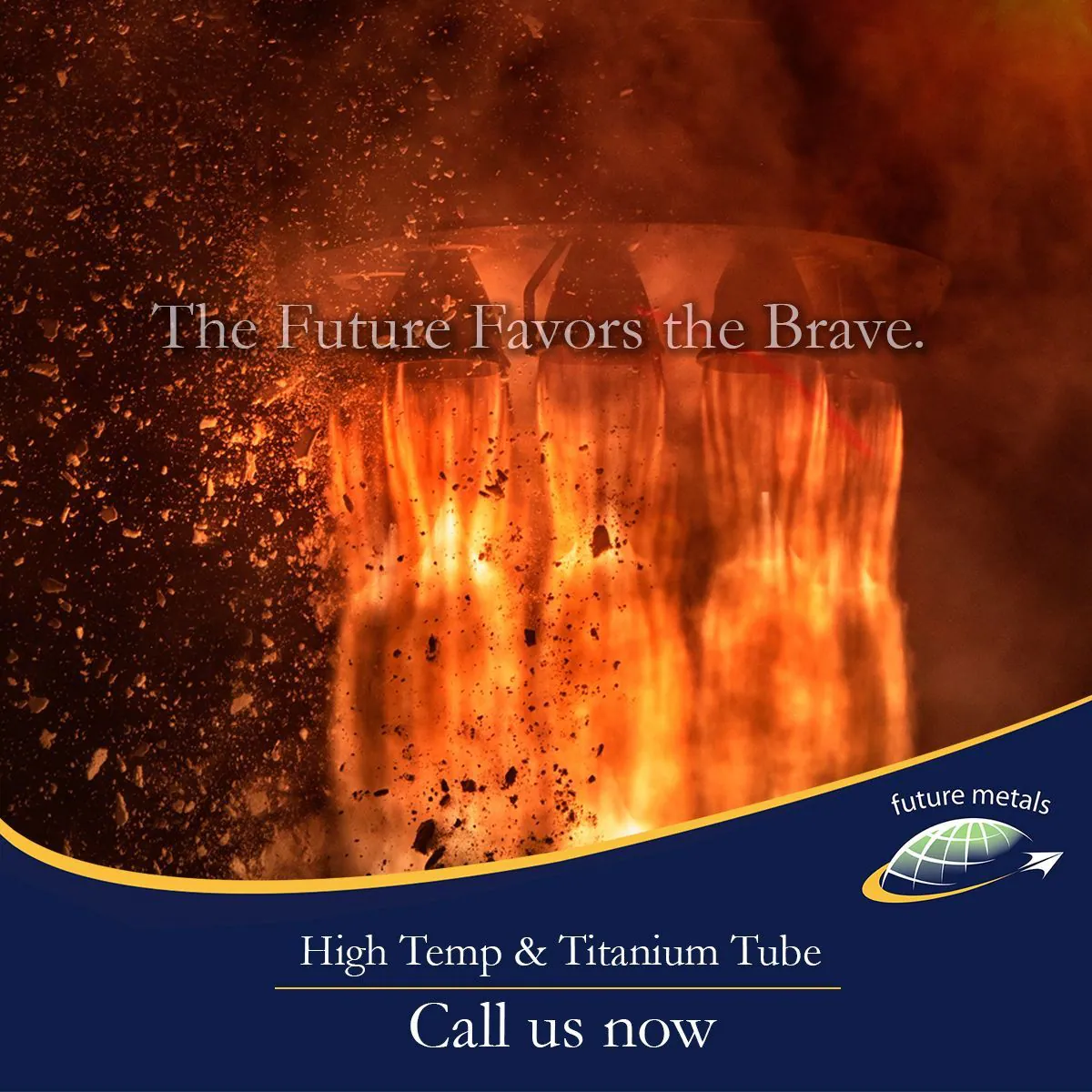 future metals Aerospace-grade Grade 9 titanium tube, alloy Ti 3Al-2.5V, for aircraft, by Future Metals. "The Future Favors the Brave.