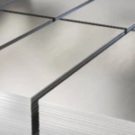 future metals Future Metals 7075-T6 aluminum alloy sheets, stacked in aircraft-grade warehouse, aerospace-compliant for aviation supply chains.