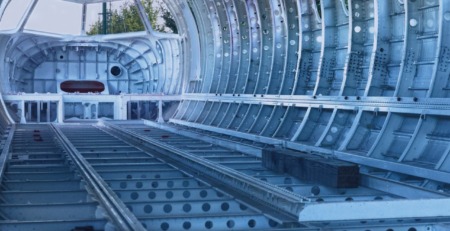 future metals Aircraft fuselage under construction, 2024-T3 aluminum alloy from Future Metals—premium aerospace supplier of certified aircraft grade metals.