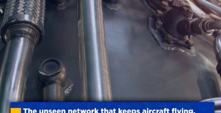 future metals Detailed view of 304 stainless steel hydraulic tubing, with Future Metals highlighting aerospace supply chain and inventory compliance.